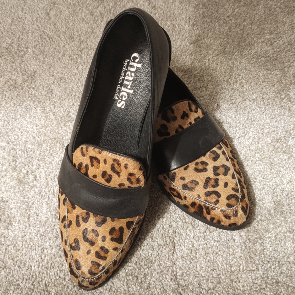 Leopard print flats